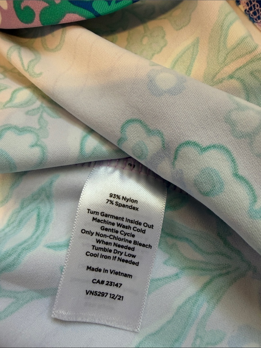 Talbots Sp Performance Lavender Dress with , green, and navy floral print-$16 - Picture 5 of 6